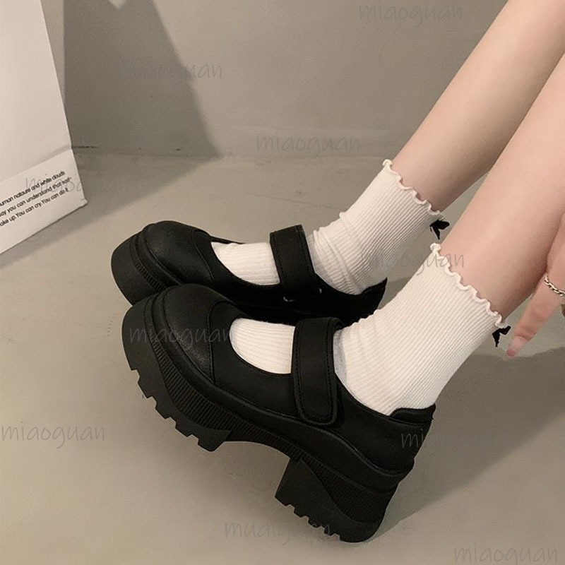 Black Retro Heightening Thick  - Women'S Shoes Loafers Black recension och pris