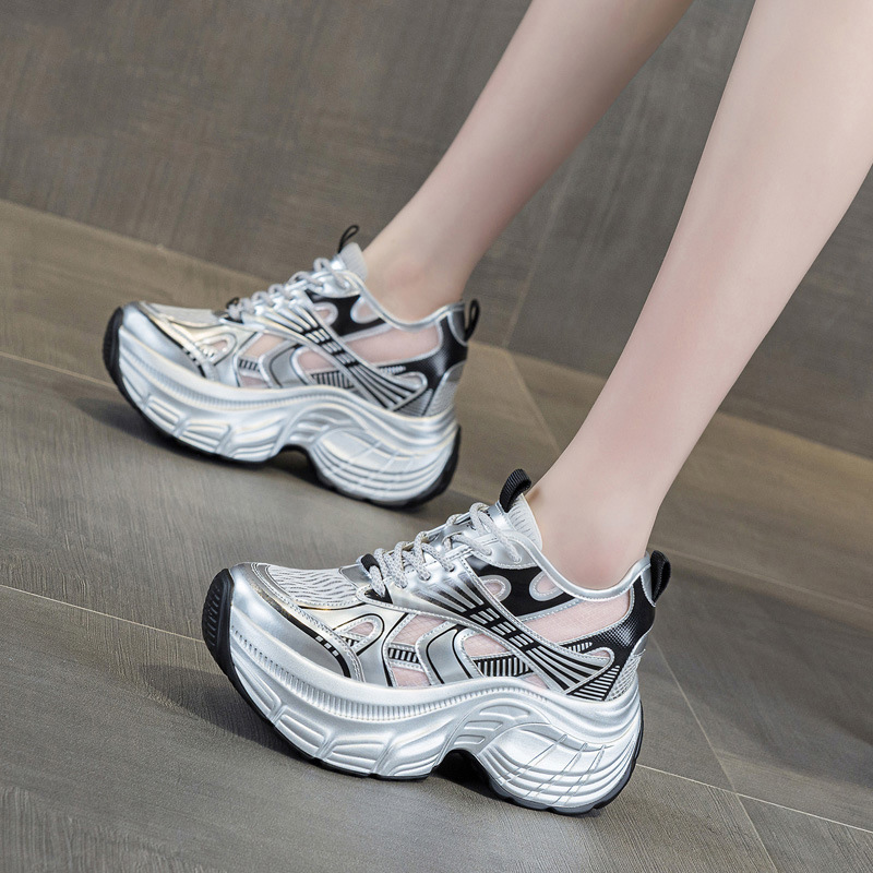 8cm Hidden Height Increasing P - Platform Sneakers Chunky recension och pris