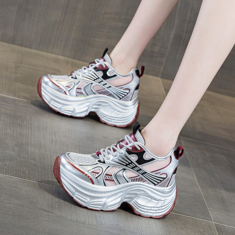 8cm Hidden Height Increasing P - Platform Sneakers Chunky recension och pris