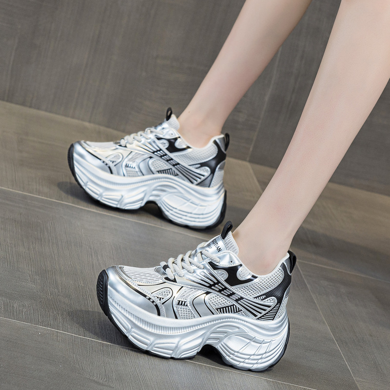 8cm Hidden Height Increasing P - Platform Sneakers Chunky recension och pris