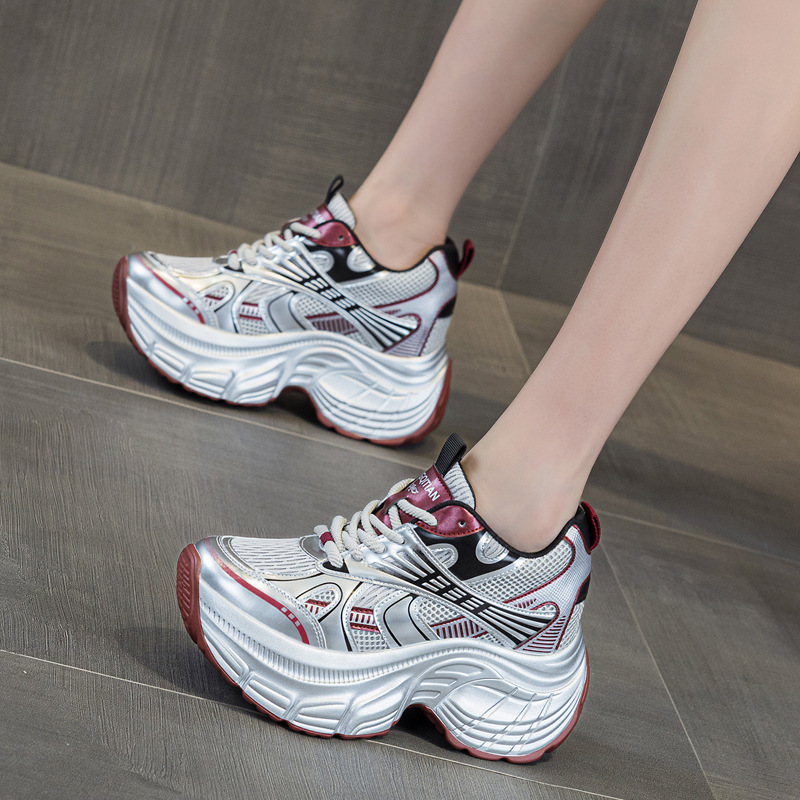 8cm Hidden Height Increasing P - Platform Sneakers Chunky recension och pris