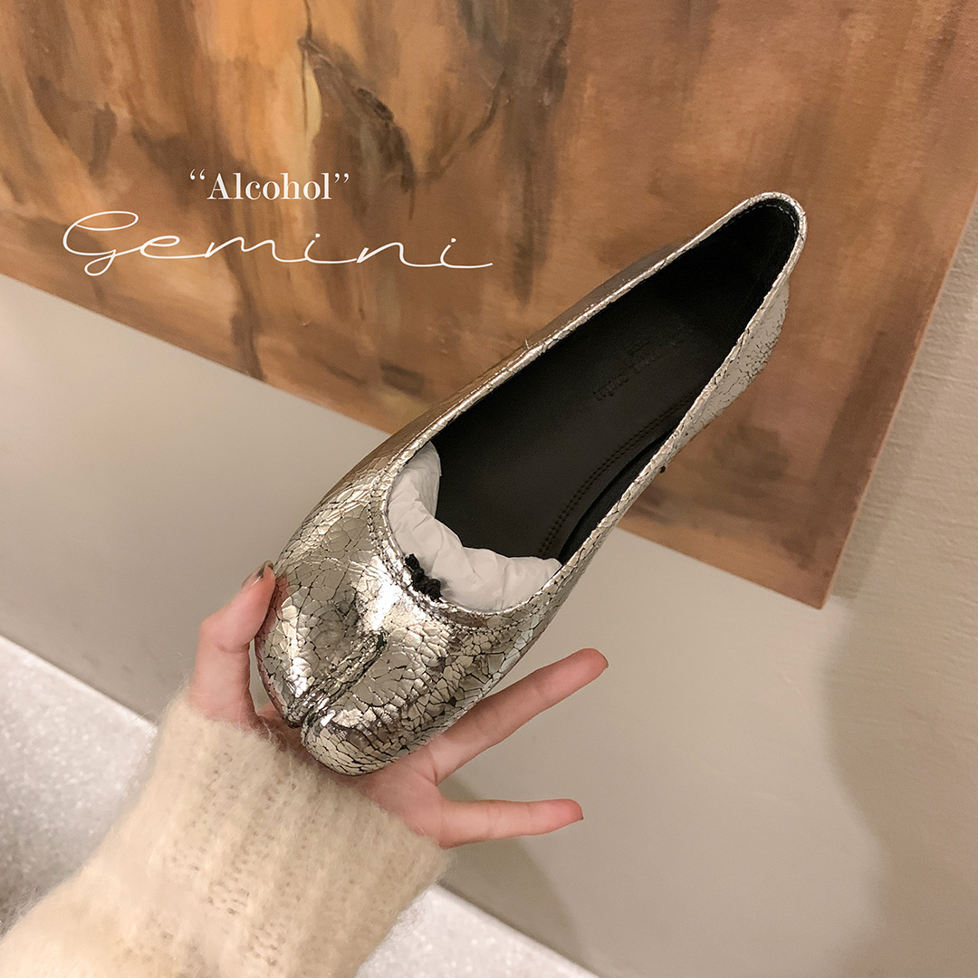 Black Ballets Flats Split Toe  - Women'S Shoes Loafers Black recension och pris