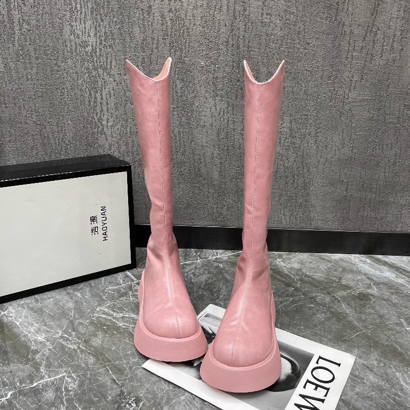 Women's New Simple Solid Color - High Knee Heel Boots recension och pris
