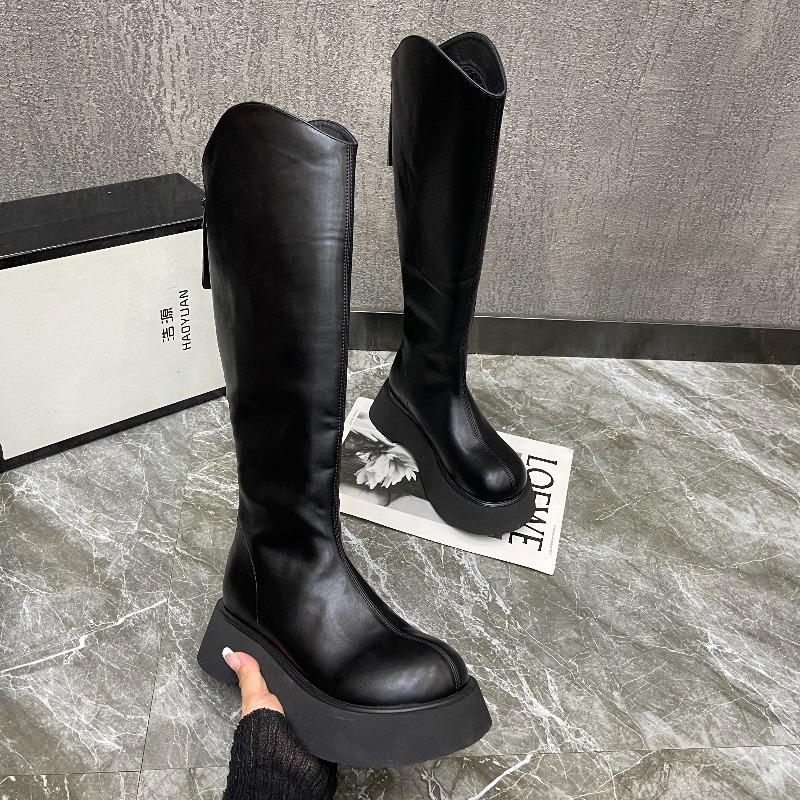 Women's New Simple Solid Color - High Knee Heel Boots recension och pris