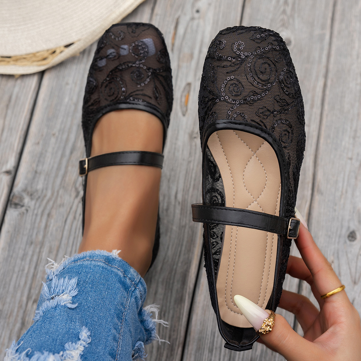 Women's New Summer Large Size  - Women'S Shoes Loafers Black recension och pris