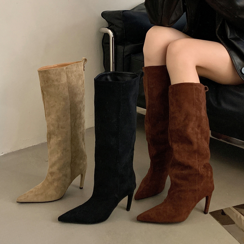Street Punk Winter Vintage Poi - High Knee Heel Boots recension och pris