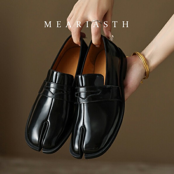 black Tabi Shoes Split Toe Pat - Women'S Shoes Loafers Black recension och pris