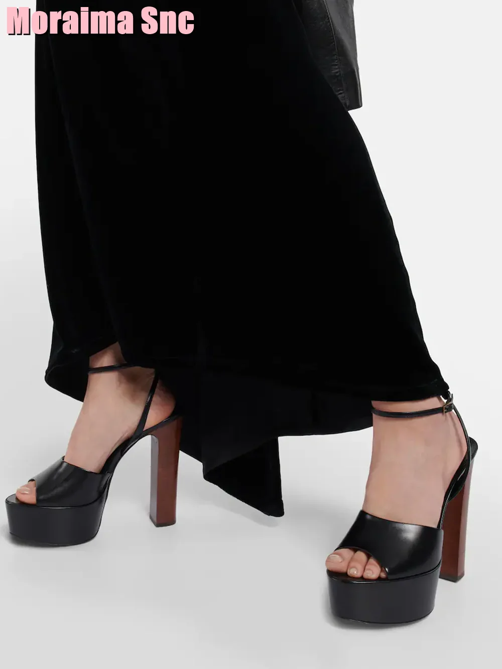 Peep Toe Platform Patent Leath - Platform Sneakers Chunky recension och pris