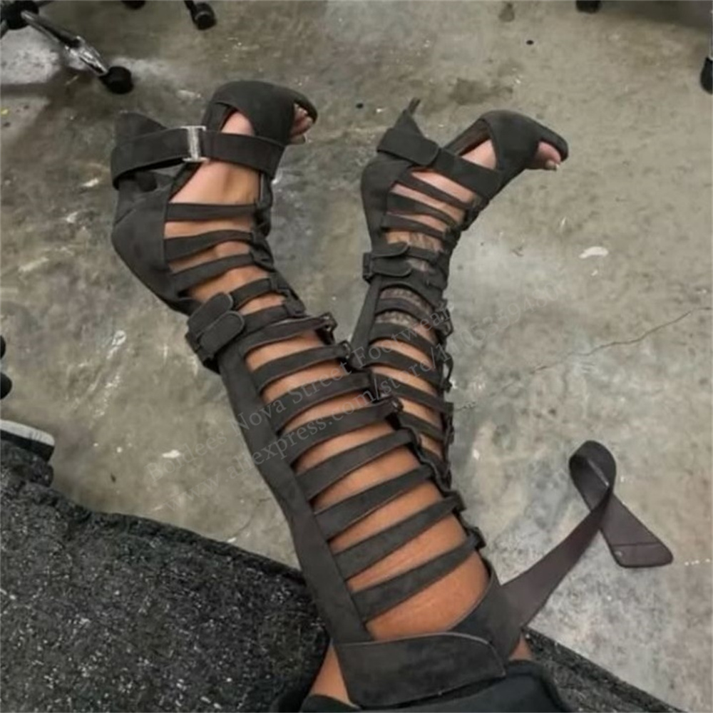 Gladiator Hollow Belt Buckle K - High Knee Heel Boots recension och pris