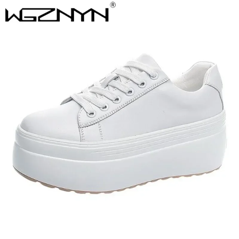 Luxury Autumn Genuine Leather  - Platform Sneakers Chunky recension och pris