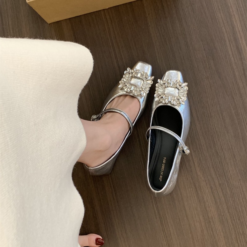 Silver Flat Bottom French Styl - Women'S Shoes Red Bottoms recension och pris