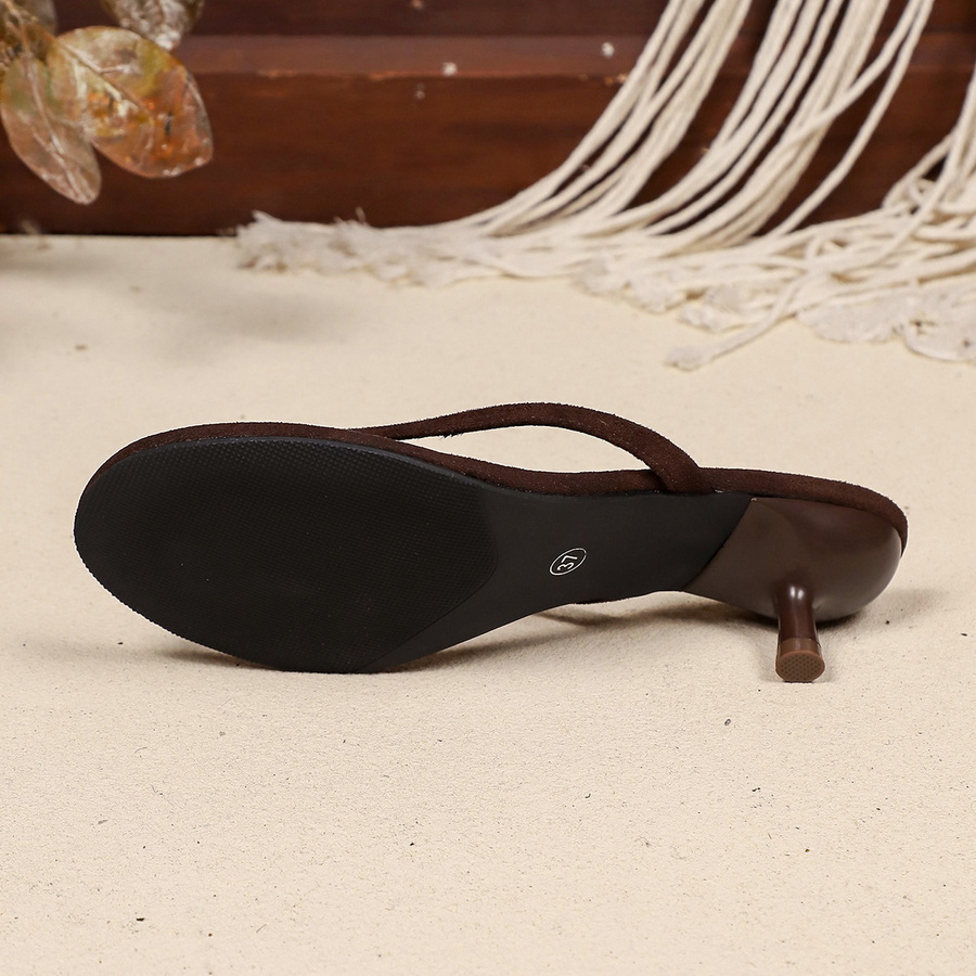 New Faux Suede Heeled Thong Sa - Women'S Shoes Popular recension och pris