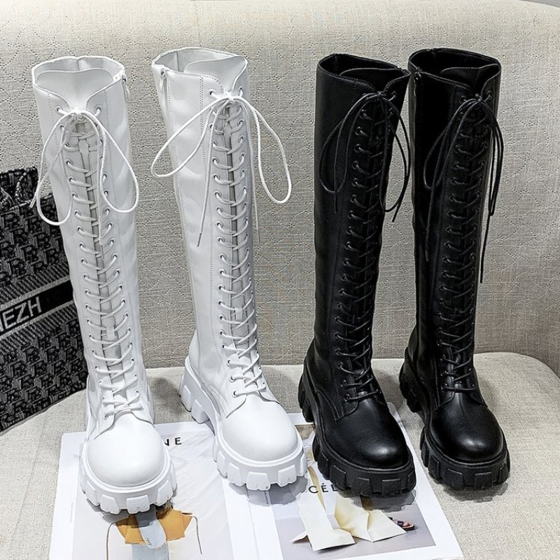 Women Knee High Boots Lace Up  - High Knee Heel Boots recension och pris
